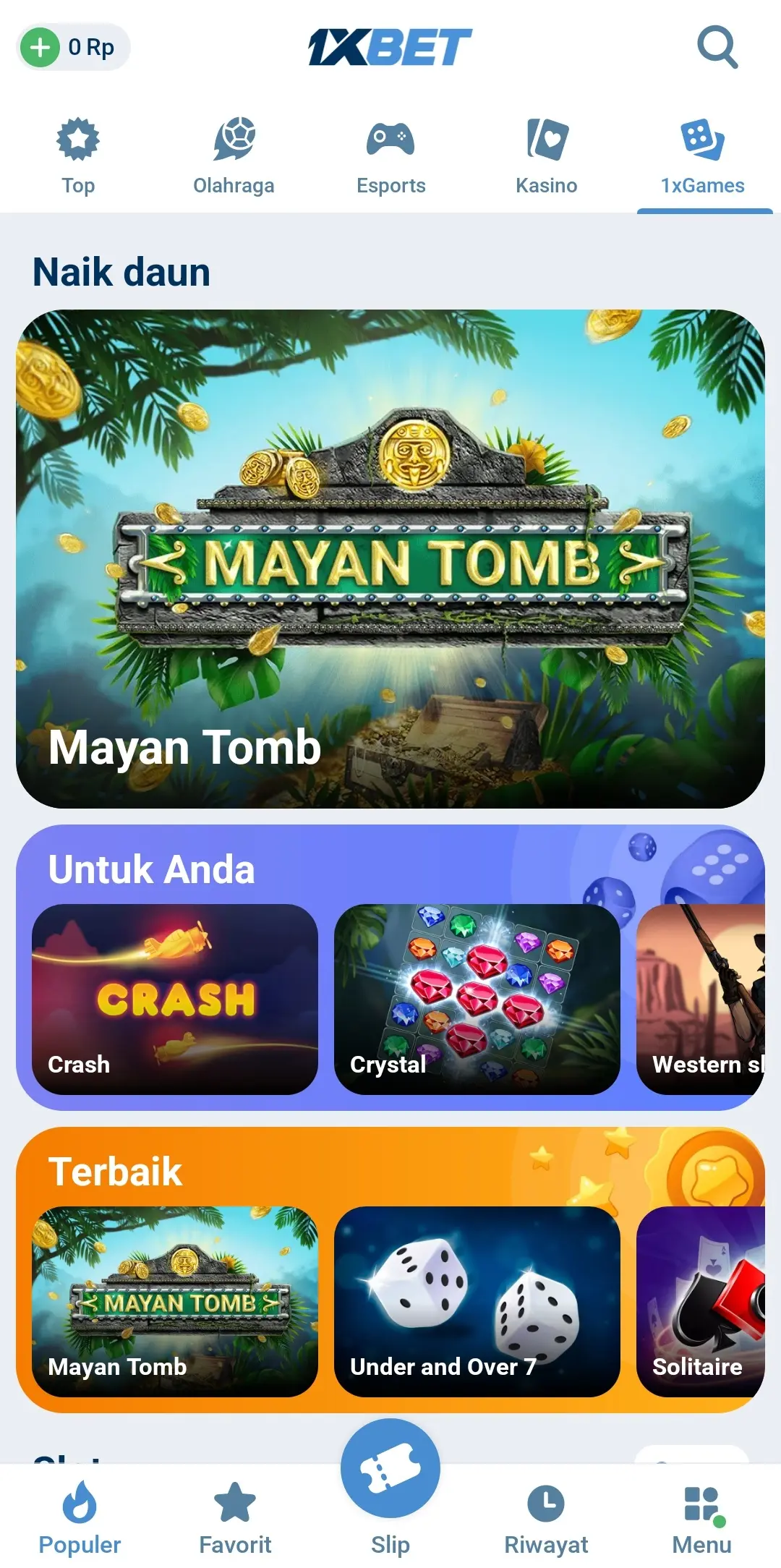 Halaman Utama 1xGames 1xBet App