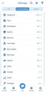 Jenis Olahraga 1xBet App
